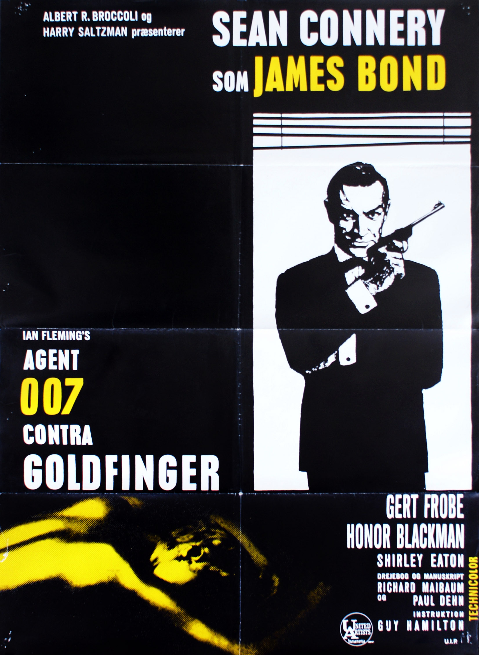 “Goldfinger” (1964): Danish theatrical posters – James Bond-O-Rama.dk