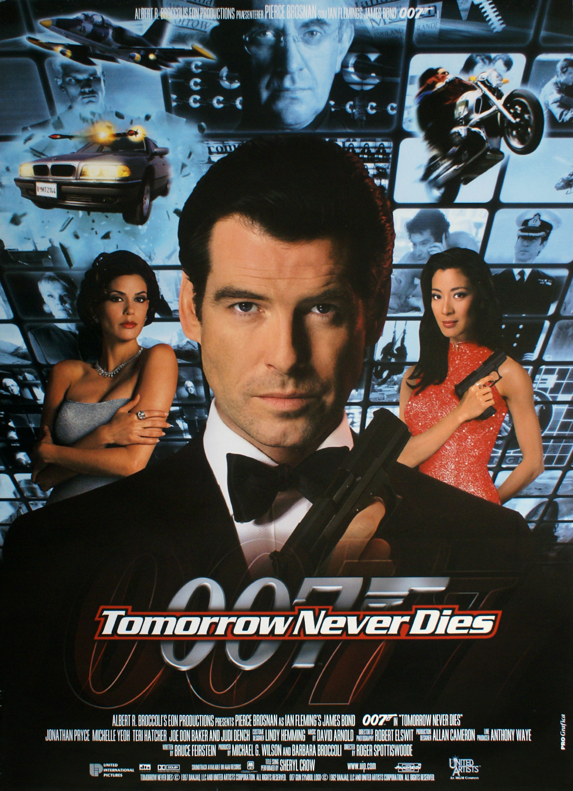 “Tomorrow Never Dies”: Danish release poster (1997) – James Bond-O-Rama.dk